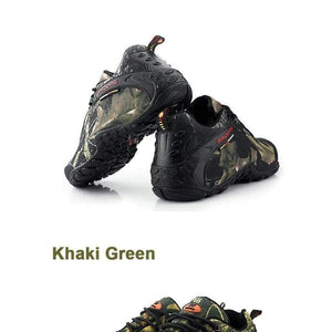 Planet Gates Khaki Yellow / 6.5 Men Hiking Shoes Waterproof Canvas Outdoor Shoes Anti-skid Mountain Climbing Fishing Boots Sneakers hunting Shoes 8068