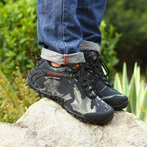 Planet Gates Khaki Yellow / 6.5 Men Hiking Shoes Waterproof Canvas Outdoor Shoes Anti-skid Mountain Climbing Fishing Boots Sneakers hunting Shoes 8068