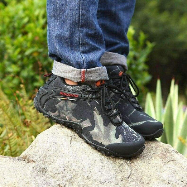 Planet Gates Khaki Yellow / 6.5 Men Hiking Shoes Waterproof Canvas Outdoor Shoes Anti-skid Mountain Climbing Fishing Boots Sneakers hunting Shoes 8068