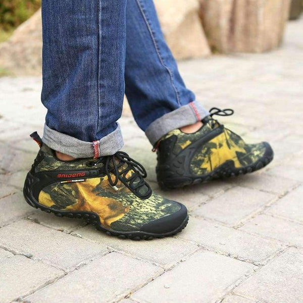 Planet Gates Khaki Yellow / 6.5 Men Hiking Shoes Waterproof Canvas Outdoor Shoes Anti-skid Mountain Climbing Fishing Boots Sneakers hunting Shoes 8068