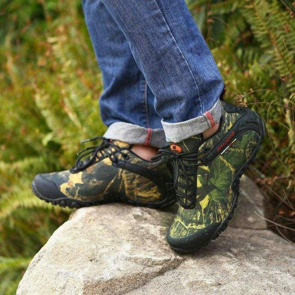 Planet Gates Khaki Yellow / 6.5 Men Hiking Shoes Waterproof Canvas Outdoor Shoes Anti-skid Mountain Climbing Fishing Boots Sneakers hunting Shoes 8068