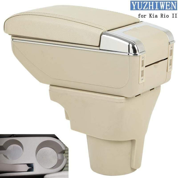 Planet Gates Kia Rio II armrest box Kia Rio 2 central Store content box cup holder 2006-2010 Automotive retrofit accessories