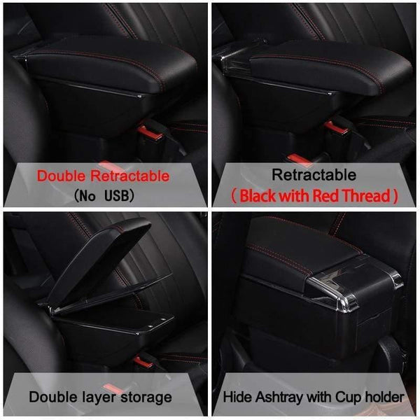 Planet Gates Kia Rio II armrest box Kia Rio 2 central Store content box cup holder 2006-2010 Automotive retrofit accessories