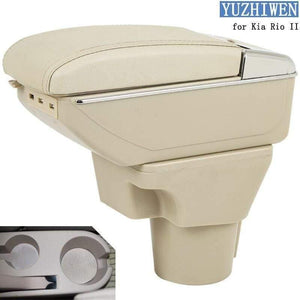 Planet Gates Kia Rio II armrest box Kia Rio 2 central Store content box cup holder 2006-2010 Automotive retrofit accessories