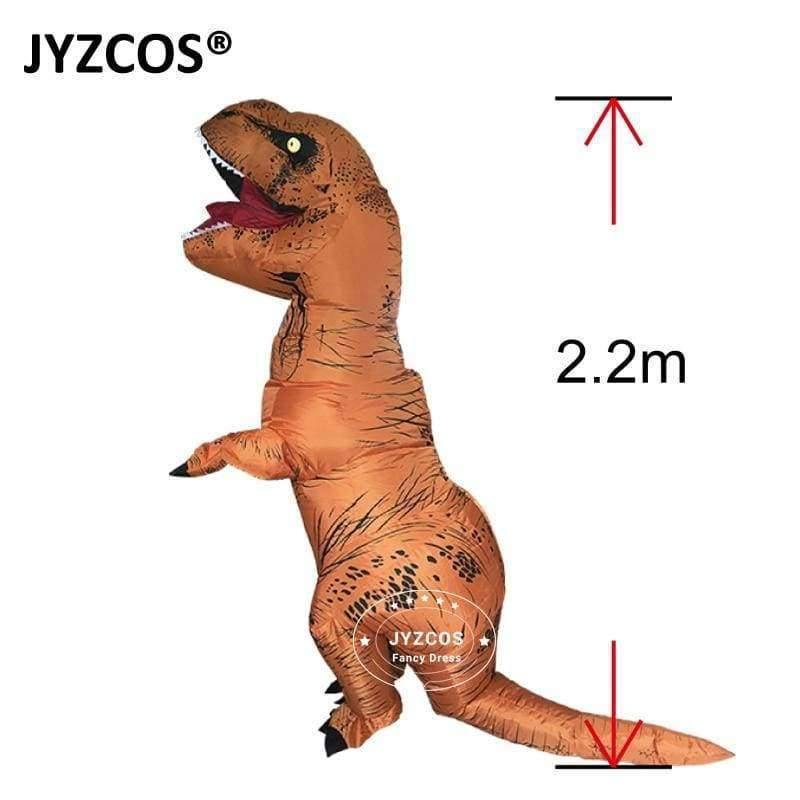 Planet Gates Kid Brown / One Size / T Rex Dinosaur Inflatable T-Rex Costumes Dinosaur Fancy Dress Adult Kid Men Women Blowup Halloween Jurassic World T Rex Cosplay Outfits