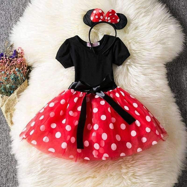 Planet Gates Kids Ballet Show Dress Princess Party Costume Infant Clothing Polka Dot Baby Clothes Birthday Girls tutu Dress with Headband