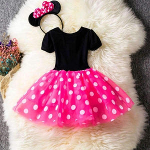 Planet Gates Kids Ballet Show Dress Princess Party Costume Infant Clothing Polka Dot Baby Clothes Birthday Girls tutu Dress with Headband