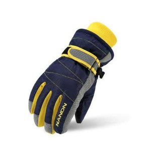 Planet Gates Kids Blue / S Winter Family Skiing Gloves Windproof Waterproof Thickness Cotton Gloves Sports Ski Snowboard Gloves Adult Children