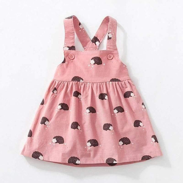 Planet Gates Kids brand clothes  autumn baby girls clothes Cotton flower print sundress girl animal sleeveless dresses