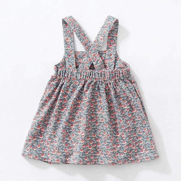 Planet Gates Kids brand clothes  autumn baby girls clothes Cotton flower print sundress girl animal sleeveless dresses