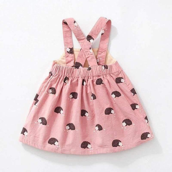 Planet Gates Kids brand clothes  autumn baby girls clothes Cotton flower print sundress girl animal sleeveless dresses
