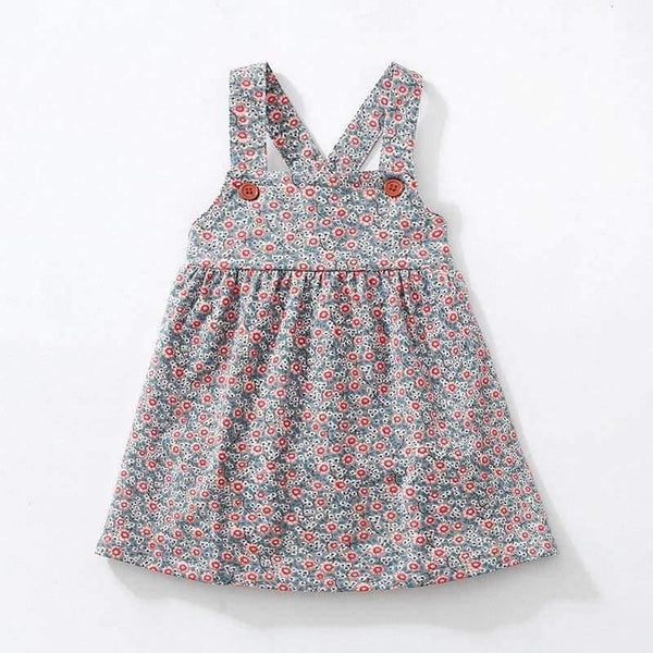 Planet Gates Kids brand clothes  autumn baby girls clothes Cotton flower print sundress girl animal sleeveless dresses