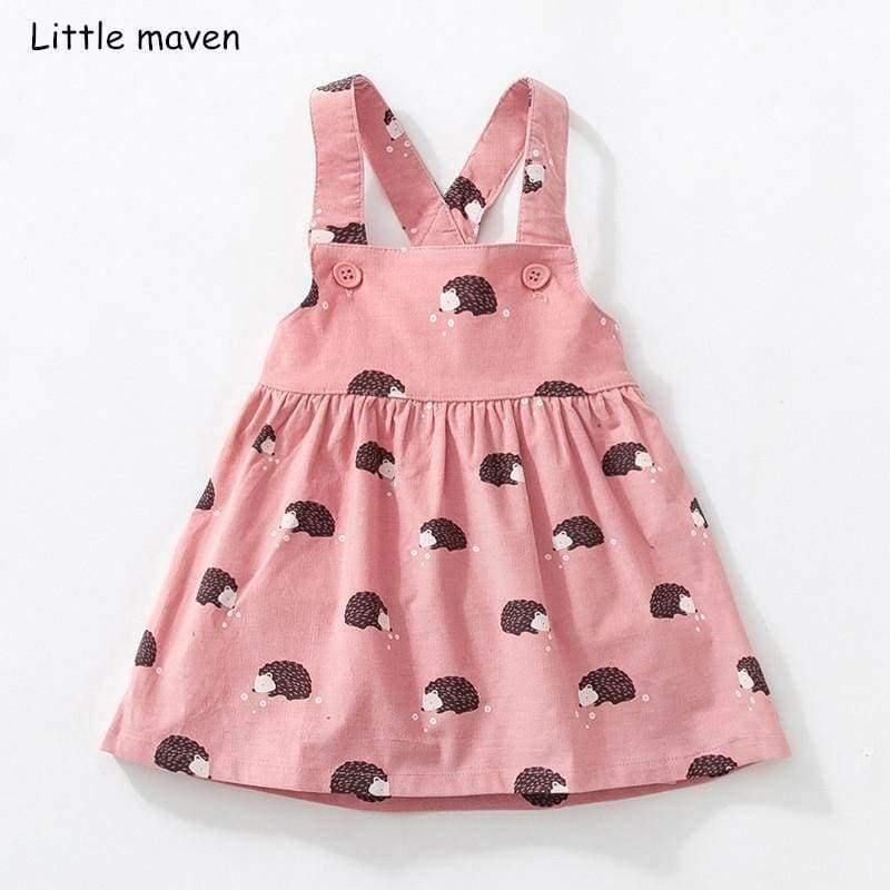 Planet Gates Kids brand clothes  autumn baby girls clothes Cotton flower print sundress girl animal sleeveless dresses