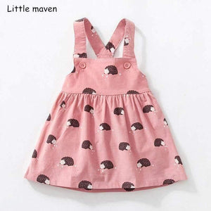 Planet Gates Kids brand clothes  autumn baby girls clothes Cotton flower print sundress girl animal sleeveless dresses