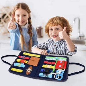 Planet Gates Kids Busy Board Buckle Montessori Toys Baby Learns Life Skills With Zipper Buttons Training Tool Childs Sensory Educational Game