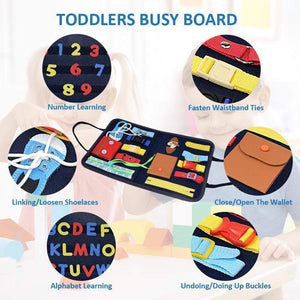 Planet Gates Kids Busy Board Buckle Montessori Toys Baby Learns Life Skills With Zipper Buttons Training Tool Childs Sensory Educational Game
