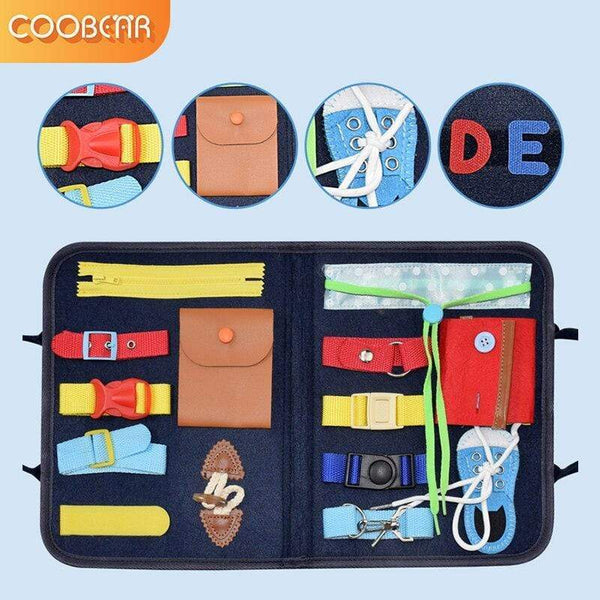 Planet Gates Kids Busy Board Buckle Montessori Toys Baby Learns Life Skills With Zipper Buttons Training Tool Childs Sensory Educational Game