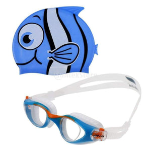 Planet Gates Kids Child UV Protection Anti-fog Silicone Swimming Goggles & Waterproof Cap Girls Boys Swim Equipment