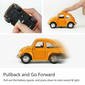 Planet Gates Kids Diecast Metal Simulation Model Car Toy Mini Pull Back Beetle Car Birthday Gifts for 3 4 5 6 Years Old Boys Girls Toddlers