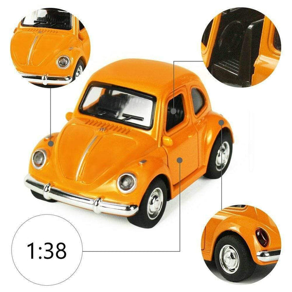Planet Gates Kids Diecast Metal Simulation Model Car Toy Mini Pull Back Beetle Car Birthday Gifts for 3 4 5 6 Years Old Boys Girls Toddlers
