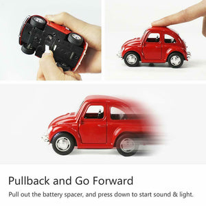 Planet Gates Kids Diecast Metal Simulation Model Car Toy Mini Pull Back Beetle Car Birthday Gifts for 3 4 5 6 Years Old Boys Girls Toddlers