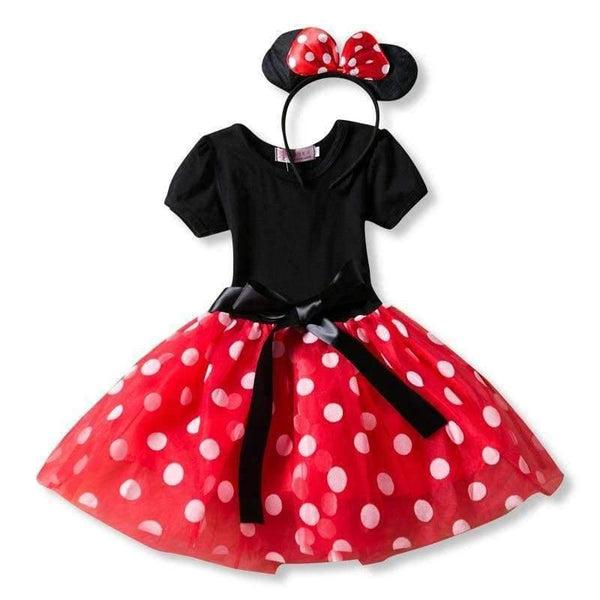 Planet Gates Kids Dresses for Girls Birthday Halloween Cosplay Minnie Mouse Dress Up Kid Costume Baby Girls Clothing For Kids 2 6T Wear
