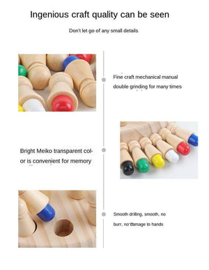 Planet Gates Kids Game Chess Wooden Memory Match Stick Fun Color Game Board Puzzles Educational Toy Cognitive Ability Learning Children Toys