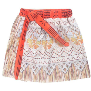 Planet Gates Kids Girl Princess Party Dress Moana Adventure Elsa Clothing Girls Dress Set with wig and Necklace baby Vaiana Cosplay Clothes