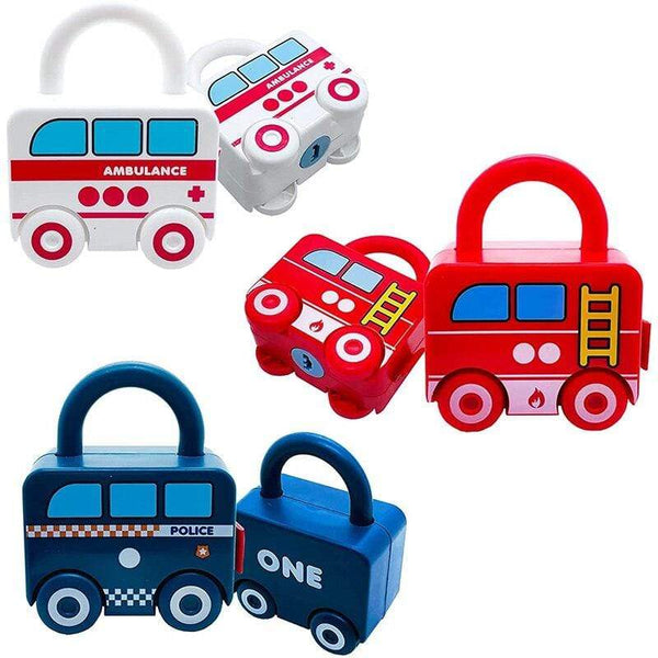 Planet Gates Kids Learning Locks with Keys Educational Preschool Numbers Matching & Counting Montessori Car Toys Teaching Aids Toys Games