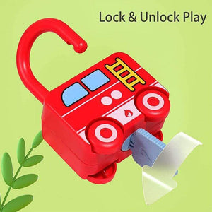 Planet Gates Kids Learning Locks with Keys Educational Preschool Numbers Matching & Counting Montessori Car Toys Teaching Aids Toys Games