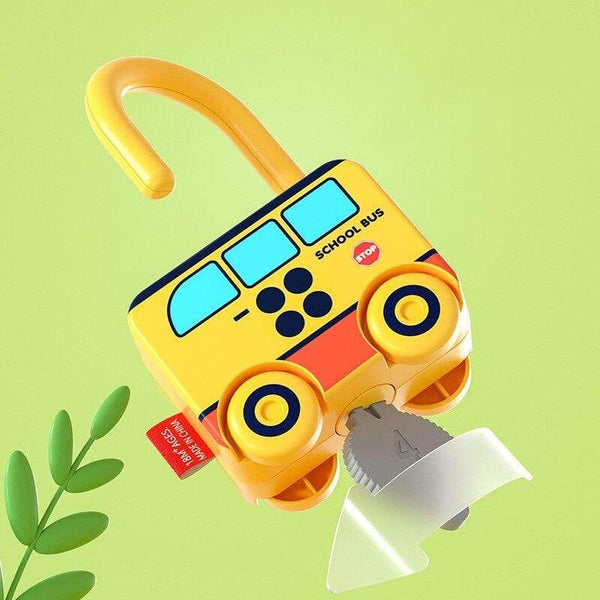 Planet Gates Kids Learning Locks with Keys Educational Preschool Numbers Matching & Counting Montessori Car Toys Teaching Aids Toys Games