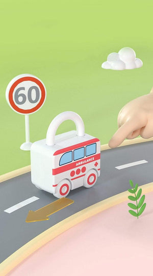 Planet Gates Kids Learning Locks with Keys Educational Preschool Numbers Matching & Counting Montessori Car Toys Teaching Aids Toys Games