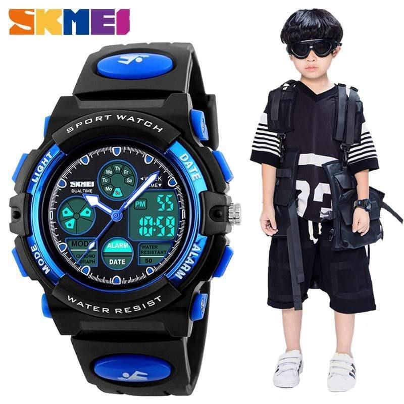 Planet Gates Kids LED Digital Watches for Boys Girl Sport 5Bar Waterproof Wristwatches Smart PU Strap Children Montre Enfant