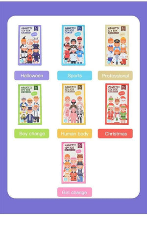 Planet Gates Kids Magnetic Human Body Cognitive DIY Puzzles Early Learning Educational Toy Montessori Funny Gift For Children Dressing Jigsaw