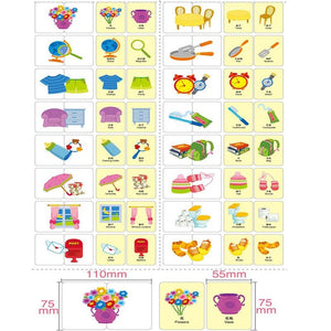 Planet Gates Kids Montessori Puzzle Toys Animals Fruit Graph Match Card Game Early Educational Materials Double-sided Puzzle Toy For Children