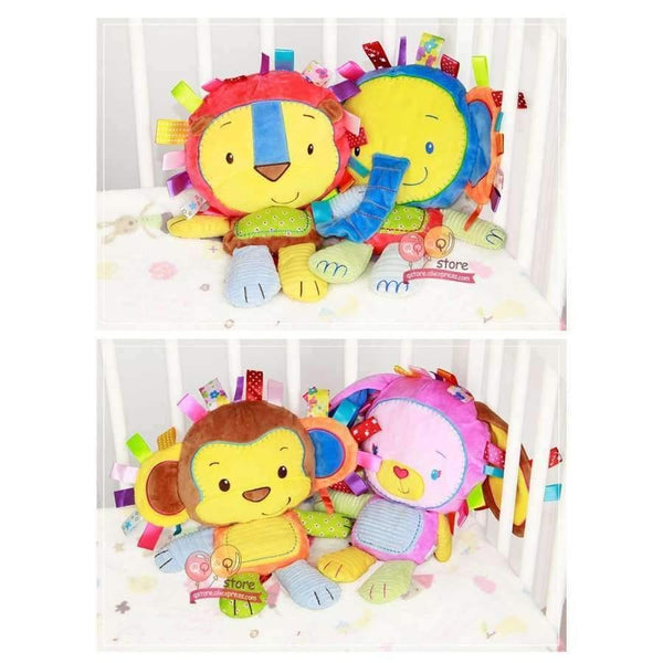 Planet Gates Kids Plush Baby Rattle Stuffed Animal Cat Developing Educational Learning Toys Gift for Toddler Children 0-12 month