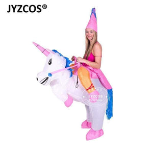 Planet Gates Kids Rider Unicorn / Halloween Unicorn Inflatable Unicorn Costumes Carnaval Princess Outfit Purim Party Fancy Dress Halloween Costumes for Kids Women Men Adult
