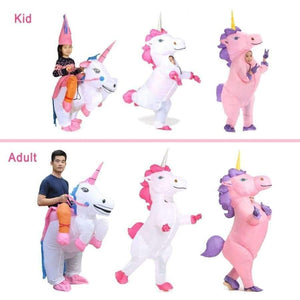 Planet Gates Kids Rider Unicorn / Halloween Unicorn Inflatable Unicorn Costumes Carnaval Princess Outfit Purim Party Fancy Dress Halloween Costumes for Kids Women Men Adult