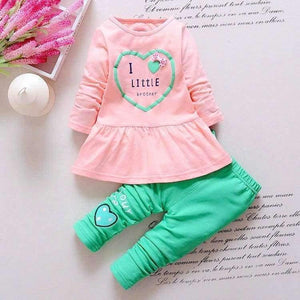 Planet Gates Kids Spring baby girls clothing sets wave point clothing set baby girls cotton clothes suit childern cartoon 3pcs suit