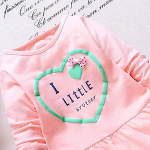 Planet Gates Kids Spring baby girls clothing sets wave point clothing set baby girls cotton clothes suit childern cartoon 3pcs suit
