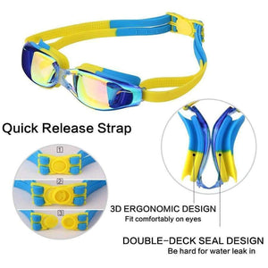 Planet Gates Kids Swimming goggles Anti-Fog UV Protection Swim Glasses with Case,Nose Clip,Earplugs for Boys Girls training in swimming pool