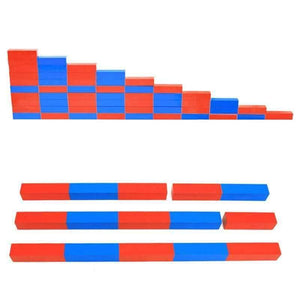 Planet Gates Kids Toys Montessori Red Long Sticks (5-50cm) Math Number Rods Wooden Education Early Learning Blocks Child