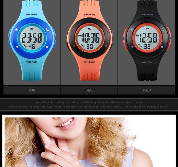 Planet Gates Kids Watch LED Sport Style Children Watches Boy Girl Fashion Digital Watch 5Bar Waterproof Watch montre enfant 1455