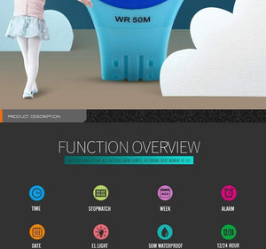 Planet Gates Kids Watch LED Sport Style Children Watches Boy Girl Fashion Digital Watch 5Bar Waterproof Watch montre enfant 1455