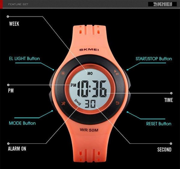 Planet Gates Kids Watch LED Sport Style Children Watches Boy Girl Fashion Digital Watch 5Bar Waterproof Watch montre enfant 1455
