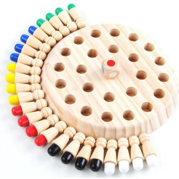 Planet Gates Kids Wooden Memory Match Stick Chess Game Fun Block Board Game Educational Color Cognitive Ability Toy For Children