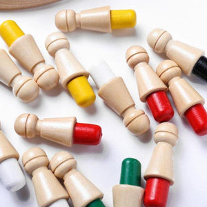 Planet Gates Kids Wooden Memory Match Stick Chess Game Fun Block Board Game Educational Color Cognitive Ability Toy For Children