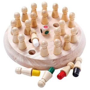 Planet Gates Kids Wooden Memory Match Stick Chess Game Fun Block Board Game Educational Color Cognitive Ability Toy For Children