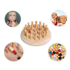 Planet Gates Kids Wooden Memory Match Stick Chess Game Fun Block Board Game Educational Color Cognitive Ability Toy For Children