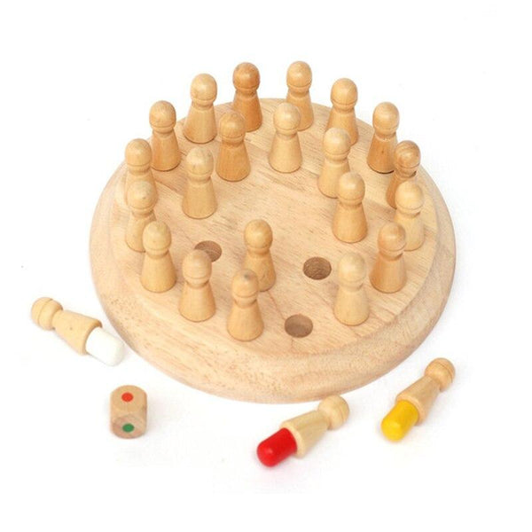 Planet Gates Kids Wooden Memory Match Stick Chess Game Fun Block Board Game Educational Color Cognitive Ability Toy For Children